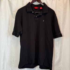 IZOD Black Polo Shirt Men’s Size Large 100% Cotton Short Sleeve